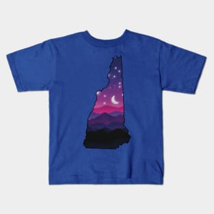New Hampshire mountains at night Kids T-Shirt